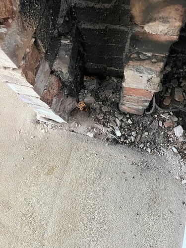 complete chimney breast FF during removal - 2
