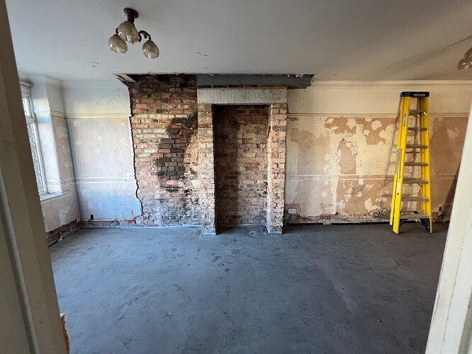 Chimney breast GF with steel in place - Nov2025 - 1