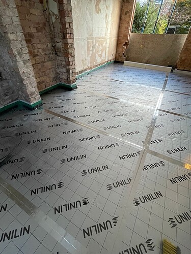 insulation laid and taped - 1